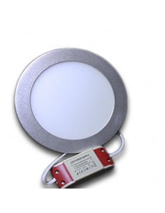 Downlight Led 18W empotrar aro plata Redondo
