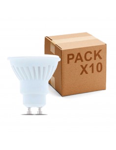 Pack 10 Bombillas Dicroicas LED GU10 10W  120º Cerámica