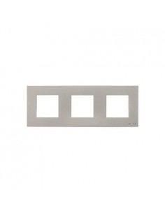 Marco de 3 elementos N2273 PL Niessen Zenit Plata