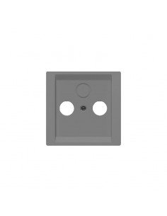 Tapa platino metalizado TV 2/3 salidas Siemens Delta Style