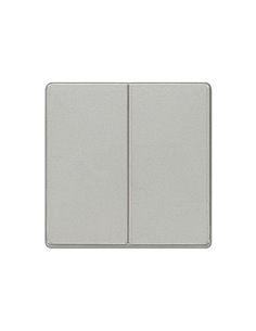 Tecla doble aluminio metalizado Siemens Delta Miro, 5TG6270-1AM00