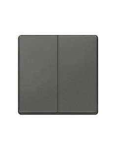 Tecla doble carbono metalizado Siemens Delta Miro, 5TG6270-1CM00