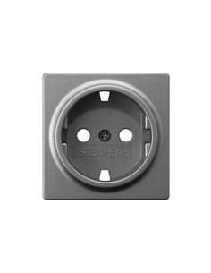 Tapa base enchufe seguridad carbono metalizado Siemens Delta Miro 5UH1072-4CM