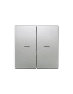 Tecla doble con difusor platino metalizado Siemens Delta Style, 5TG7270-1PM01