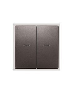 Tecla doble con difusor chocolate Siemens Delta Style, 5TG7270-1CH01