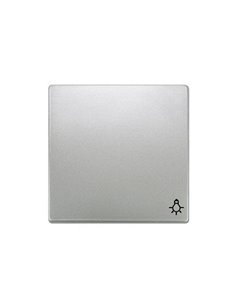 Tecla logo luz platino metalizado Siemens Delta Style, 5TG7270-5PM20