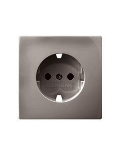 Tapa con protección infantil Schuko chocolate Siemens Delta Style, 5UH1273-2CH