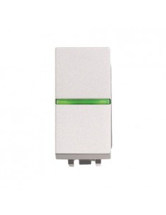 Conmutador NIESSEN ZENIT 2102.5 con PILOTO- 1 modulo blanco