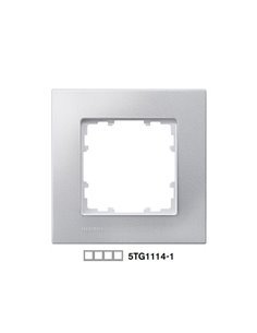 Marco 4 elementos aluminio metalizado Siemens Delta Miro, 5TG1114-1