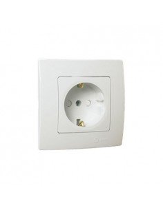 Enchufe Schuko blanco Lillium Natural 32001058
