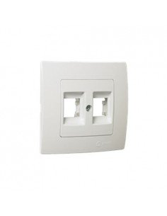 Tapa para toma datos doble RJ45 AMP Lillium Natural 32001038