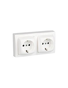 Enchufe doble 2P+TT monoblock Legrand OTEO 086077