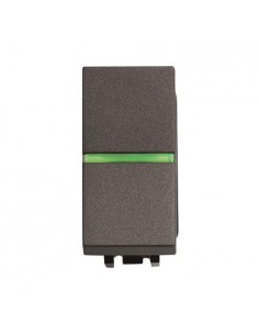 Pulsador NIESSEN ZENIT 2104.5 Timbre con PILOTO- 1 modulo-ANTRACITA