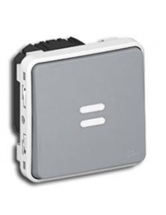 Interruptor-conmutador luminoso Gris Legrand  Plexo 069512