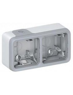 Caja superficie doble estanco gris Legrand Plexo 069672