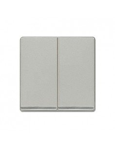 Tecla doble cromada blanco polar Siemens Delta Miro, 5TG6270-1CW00