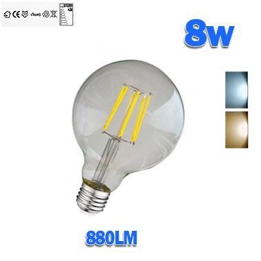 Bombilla LED Globo G95 Filamento 8W
