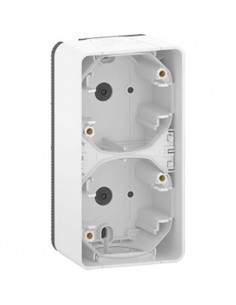 Caja superficie Doble Vertical IP55 Mureva Styl Blanco MUR39912
