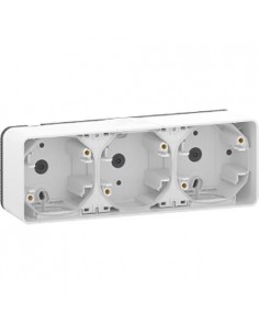 Caja superficie Triple Horizontal IP55 Mureva Styl Blanco MUR39913
