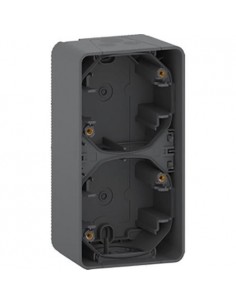 Caja superficie Doble Vertical IP55 Mureva Styl Gris MUR37912