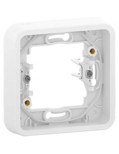 Marco De Empotrar 1 Elemento Con Garras IP55 Mureva Styl Blanco MUR39108