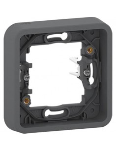Marco De Empotrar 1 Elemento Con Garras IP55 Mureva Styl Gris MUR34108