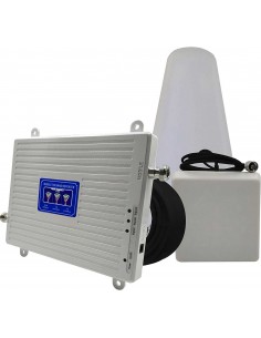 Amplificador Señal teléfono Móvil  Tribanda GSM 2G, 3G, 4G,Kit completo repetidor, antenas interior y exterior