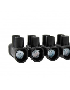 Regleta de conexion negra 12 contactos 6mm