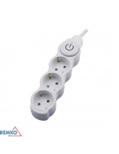 Regleta SCHUKO 3 tomas