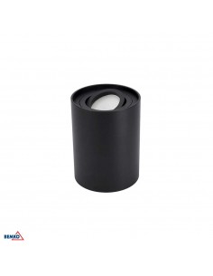 Aplique redondo para bombillas GU10 Negro Orientable