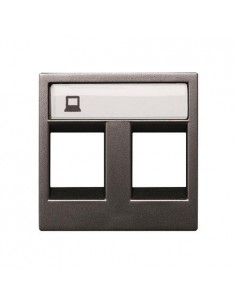 Tapa RJ45 NIESSEN ZENIT 2218,2- 2 modulos-ANTRACITA