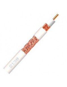 Mtr Cable coaxial blanco PVC Cobre-Cobre