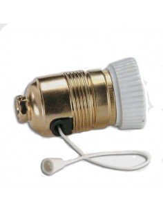 Portalámparas Latón E-27 con interruptor K21028