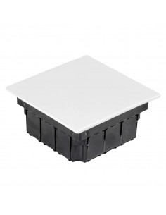 Caja de empotrar 100x100mm + Tapa Blanca con Garras