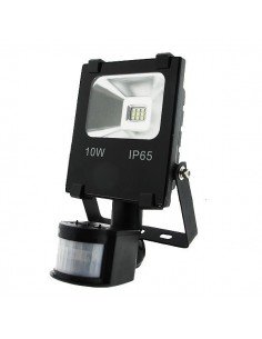 Foco LED 10W MultiSMD Extraplano con Detector de movimiento.