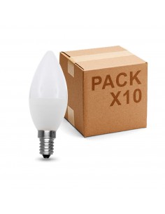 Pack 10 Bombillas led E-14 vela 5W 400Lm