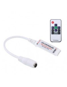 Controlador mini tiras led RGB. con control remoto por RF