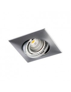 Ojo de buey cuadrado empotrable orientable Cromo satin