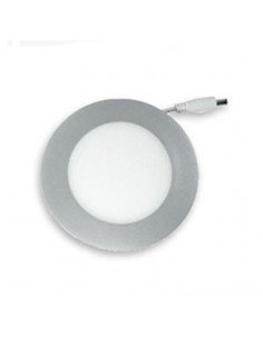 Downlight LED 6W empotrar aro plata redondo
