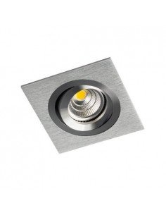 Ojo de buey empotrar aro cuadrado aluminio rayado