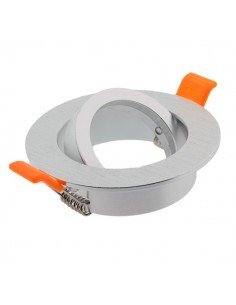 Ojo de buey empotrar aro redondo aluminio rayado