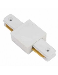 Conector en línea para carril monofásico blanco