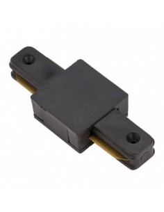 Conector en línea para carril monofásico negro