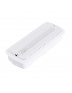 Luz de Emergencia Led 3W + Kit Empotrar