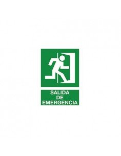 Cartel Salida De Emergencia Con Flecha a la Derecha Luminiscente Llenari