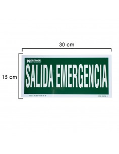 Cartel salida de emergencia 15X30 cm