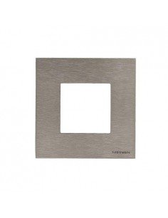 Marco de 1 elemento, 2 módulos Niessen Zenit  N2271 OX Acero Inoxidable