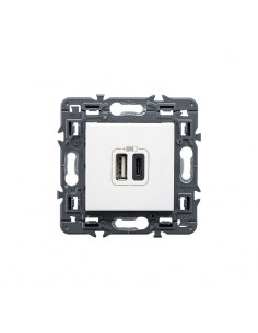 Base doble USB A+C blanco, Legrand Valena Next 741231