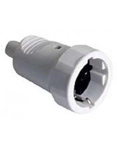 Base aerea  schuko PVC GOMA Blanca 4,8mm