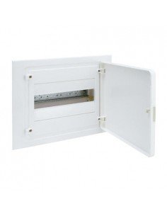 Caja empotrable Hager, 1 fila, 12M, puerta opaca blanca, VF112PE